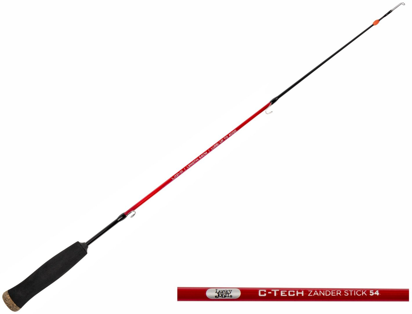 Удилище Lucky John C-TECH ZANDER STICK LJ121-01 для зимней рыбалки 0.54M купить,NaN
