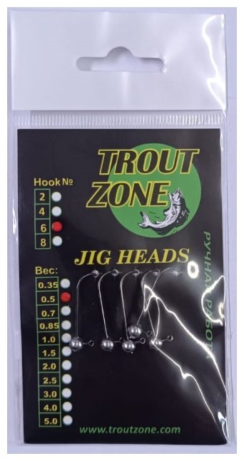 Крючок для рыбалки Trout Zone TZ07 6 б-цв джиговый черный 5 шт купить,NaN