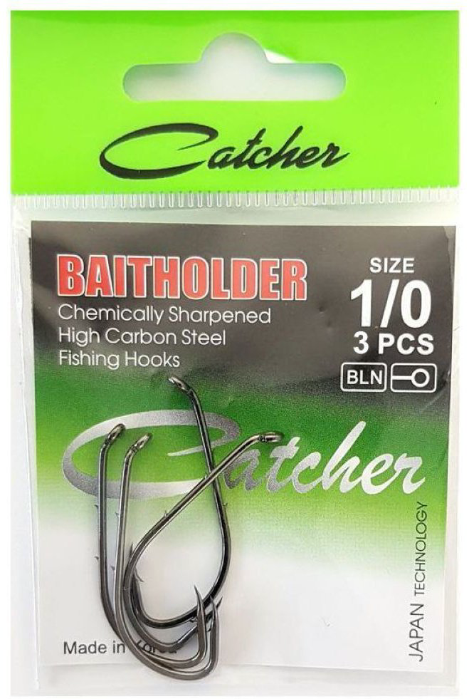 Крючок для рыбалки Catcher KCB-1-0 одинарный черный 3 шт купить,NaN