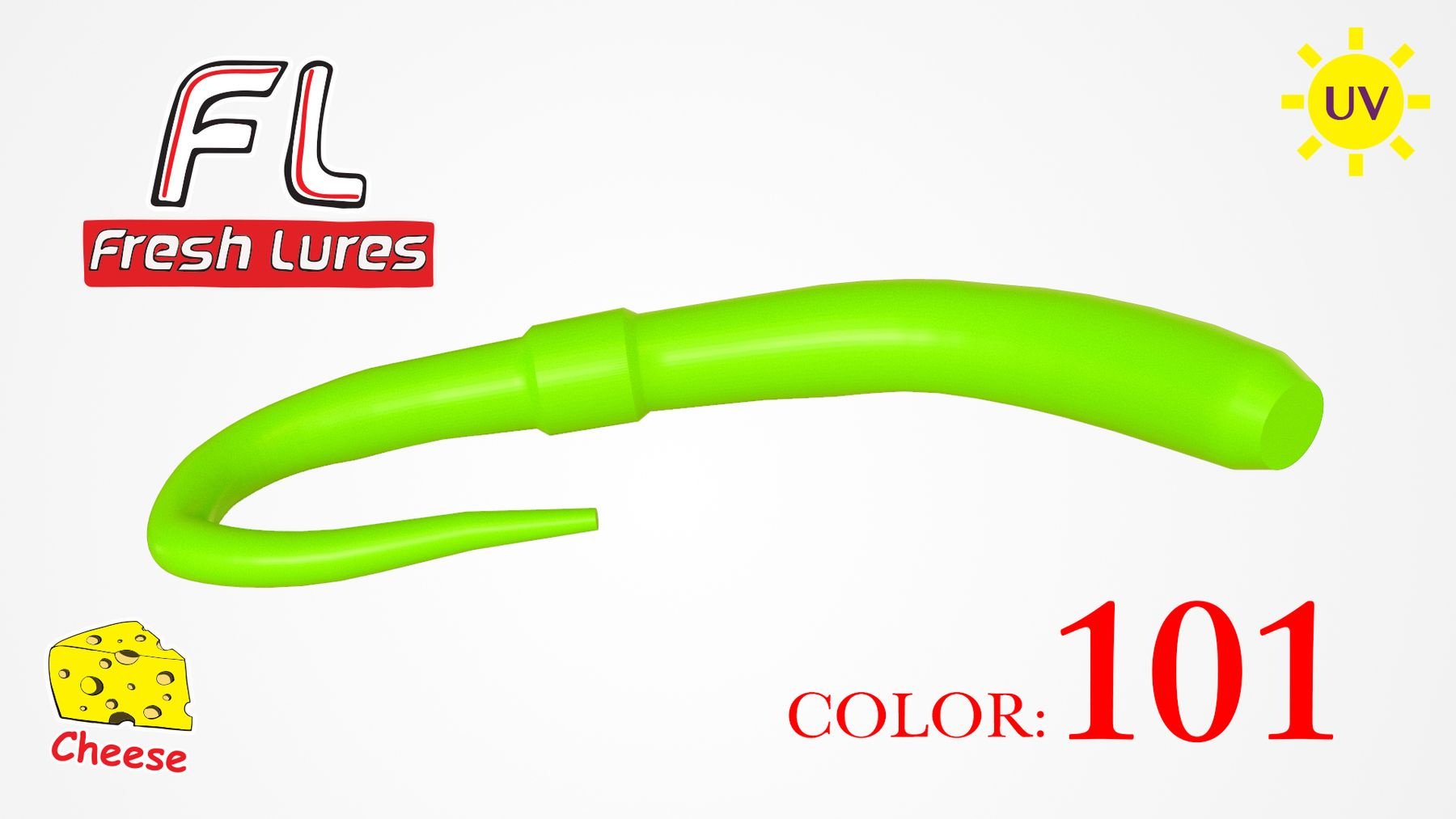 Мягкая приманка Fresh Lures FL-FlipWorm-3,1-101 10 шт купить,NaN