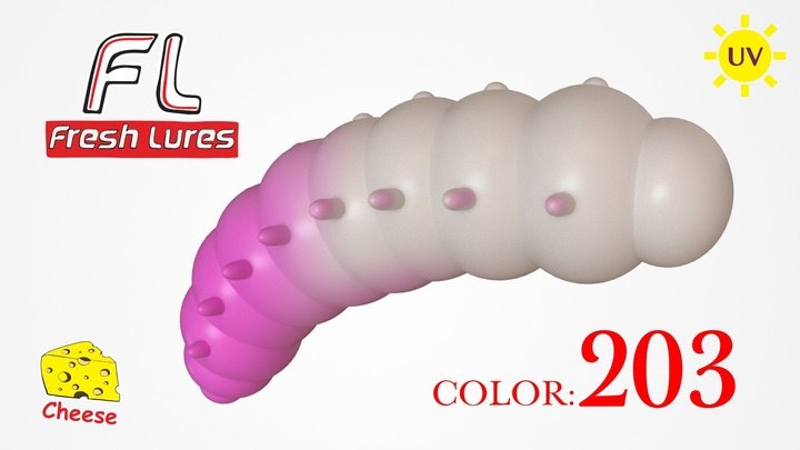 Мягкая приманка Fresh Lures Mokhnatka-12-203 1 шт 30 мм