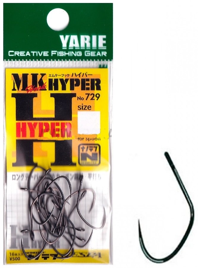 Крючок для рыбалки Yarie 4511135042514 одинарный серебристый 16 шт