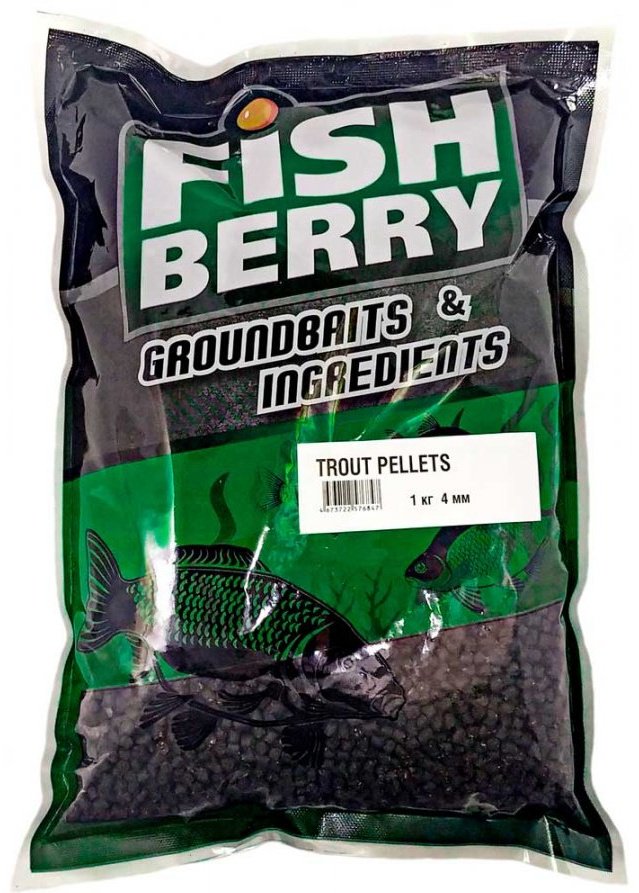 Прикормка Fish Berry Пеллетс форелевый 4 мм LBPT-0076 рыбный 1 кг купить,NaN