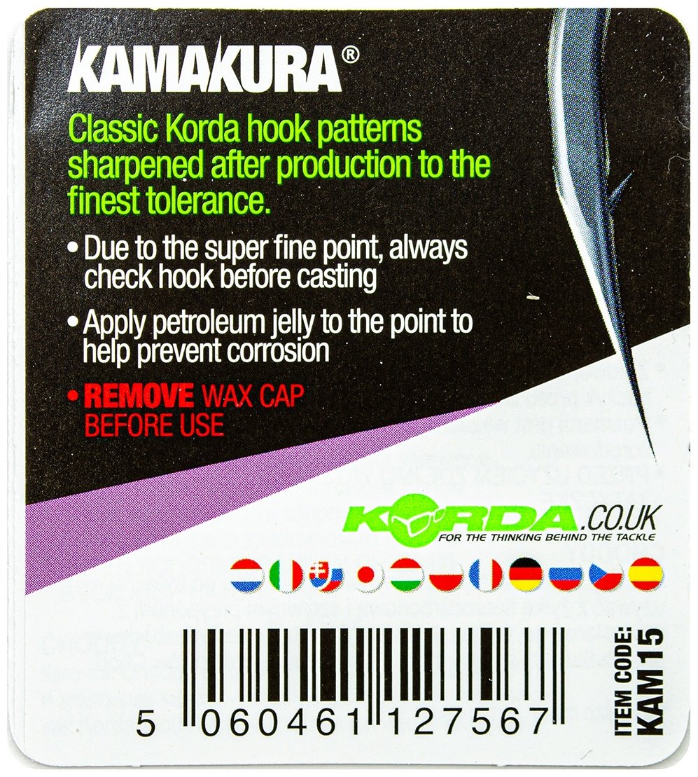 Крючок для рыбалки Korda KAM15 одинарный серебристый 10 шт купить,NaN