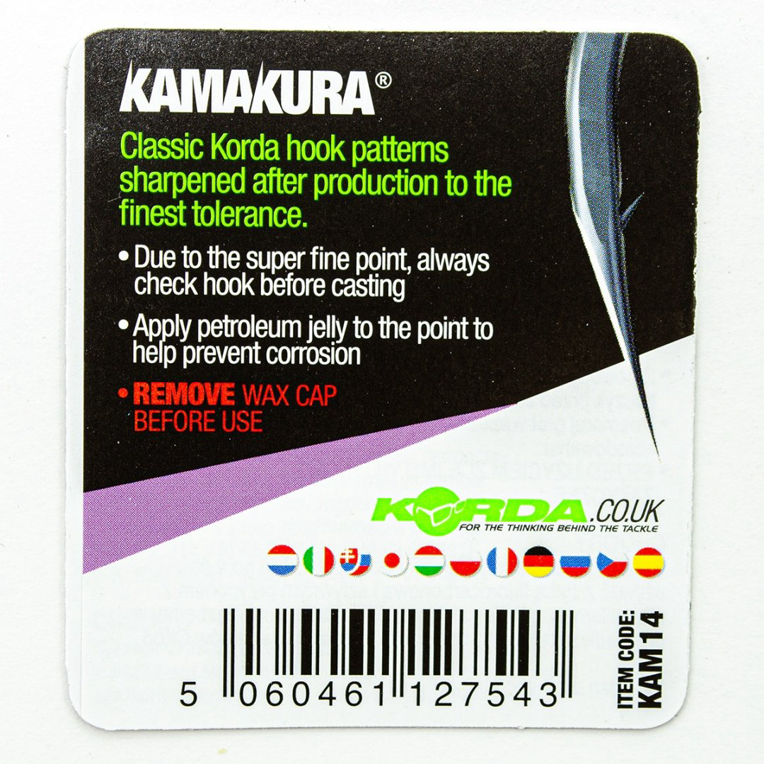Крючок для рыбалки Korda KAM14 одинарный серебристый 10 шт купить,NaN