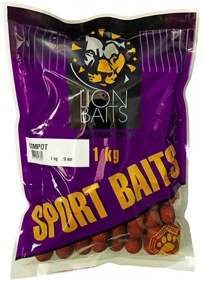 Прикормка Lion Baits Бойлы SPORT BAITS 20мм 1кг LB-002807 КОМПОТ 1 кг
