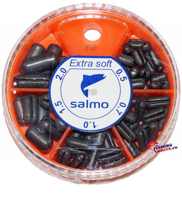 Грузило Дробинка, цилиндр Salmo глухое 0.5 г