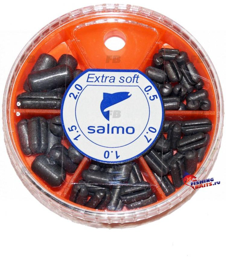 Грузило Дробинка, цилиндр Salmo глухое 0.5 г