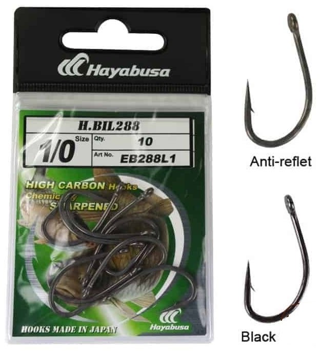 Крючок для рыбалки Hayabusa QB288L1-8 карповый черный 10 шт