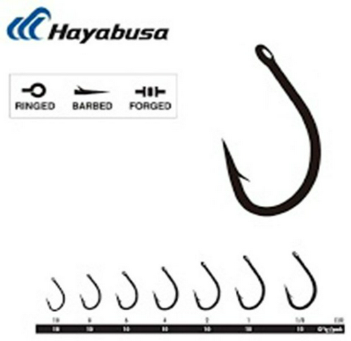 Крючок для рыбалки Hayabusa EB288L1-4 карповый черный 10 шт