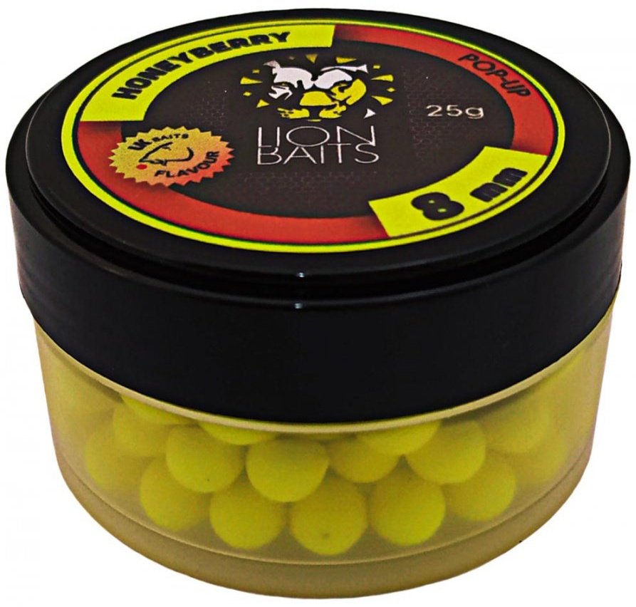 Прикормка Lion Baits Бойлы Pop-Up 8 мм 25 г LB-002903 мед и земляника 0.025 кг купить,NaN