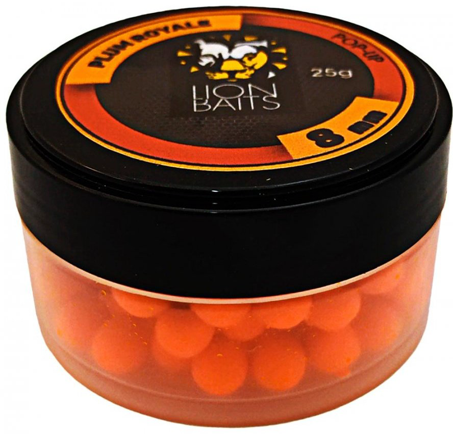 Прикормка Lion Baits Бойлы Pop-Up 8 мм 25 г LB-002908 слива 0.025 кг купить,NaN