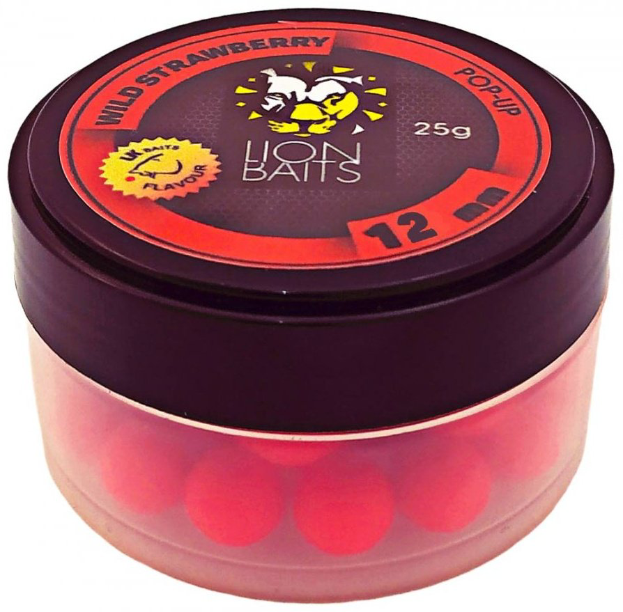 Прикормка Lion Baits Бойлы Pop-Up 12 мм 25 г LB-002930 земляника 0.025 кг купить,NaN