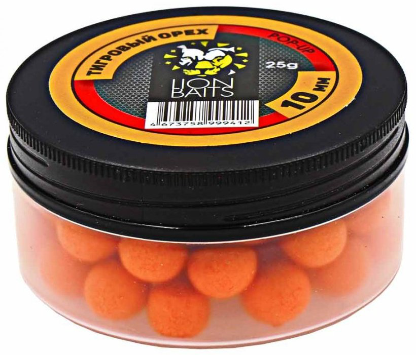 Прикормка Lion Baits Бойлы Pop-Up 10 мм 25 г LB-002970 тигровый орех 0.025 кг купить,NaN