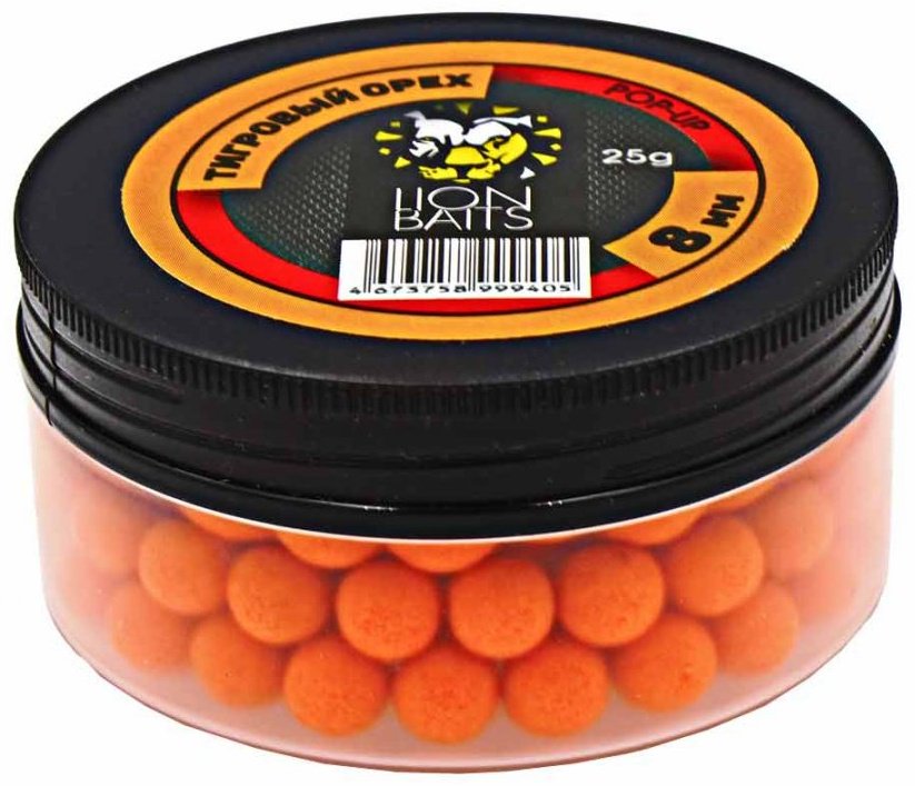 Прикормка Lion Baits Бойлы Pop-Up 8 мм 25 г LB-002969 тигровый орех 0.025 кг купить,NaN