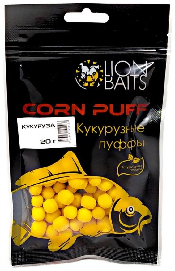 Прикормка Lion Baits Кукурузные пуффы Corn puff кукуруза 0.02 кг