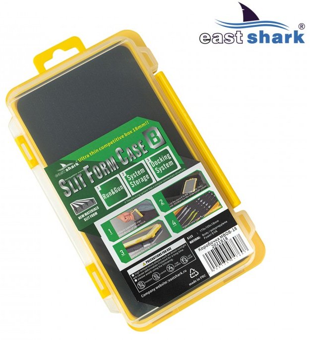 Коробка для приманок East Shark 2021818 серый, желтый купить,NaN