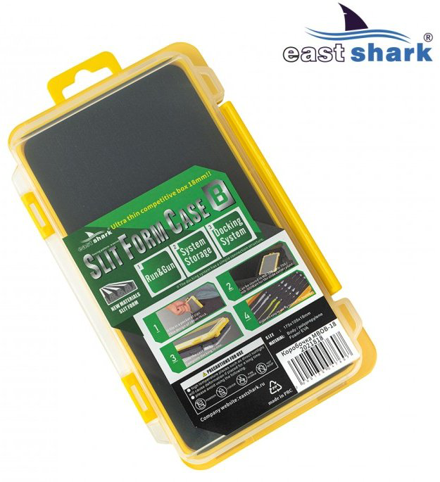 Коробка для приманок East Shark 2021818 серый, желтый купить,NaN