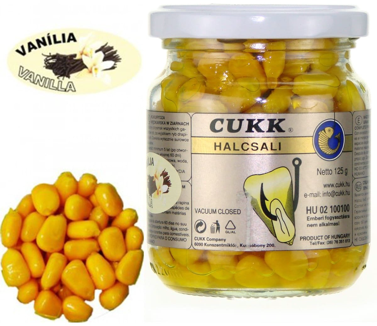 Прикормка CUKK Halcsali 0186 ваниль 125 кг купить,NaN