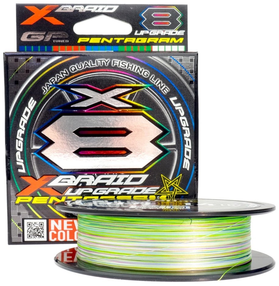 Леска YGK плетеная X-Braid Upgrade X8 Pentagram 150m 0.8PE 0.148mm 0.148 мм мультиколор