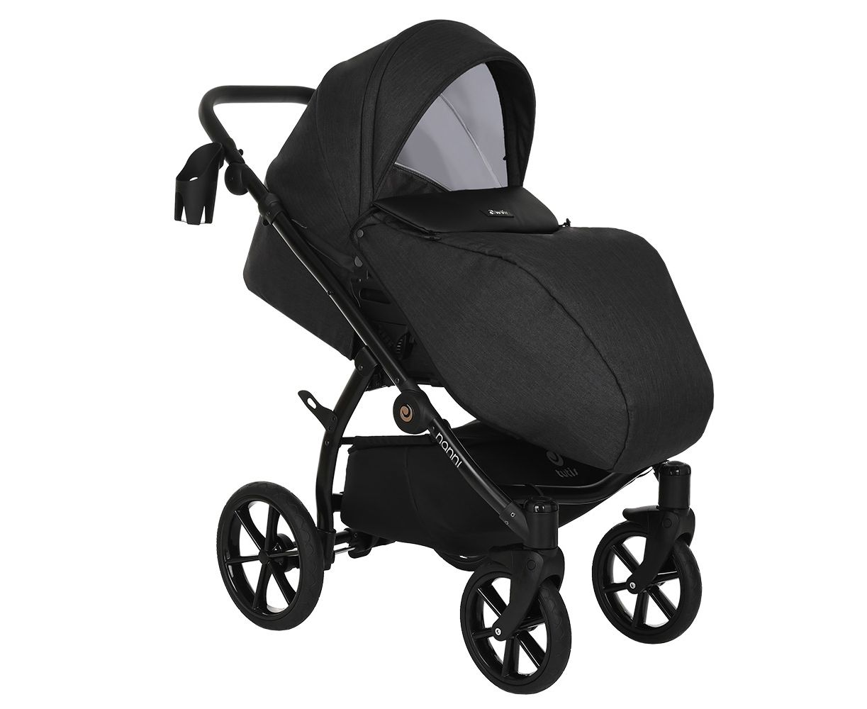 Коляска 2 в 1 Tutis Nanni&nbsp;кожа Black купить,NaN