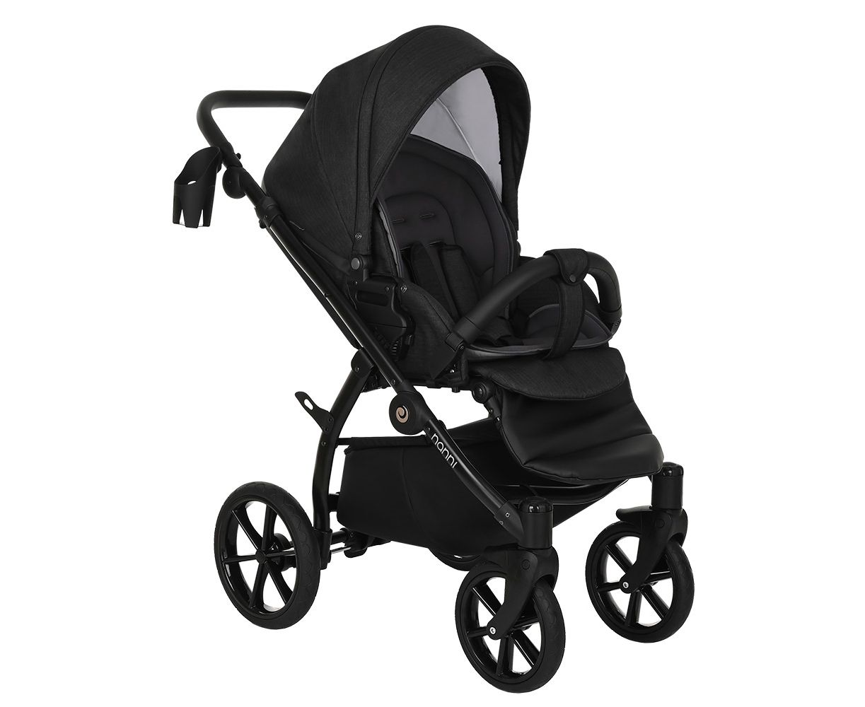 Коляска 2 в 1 Tutis Nanni&nbsp;кожа Black купить,NaN