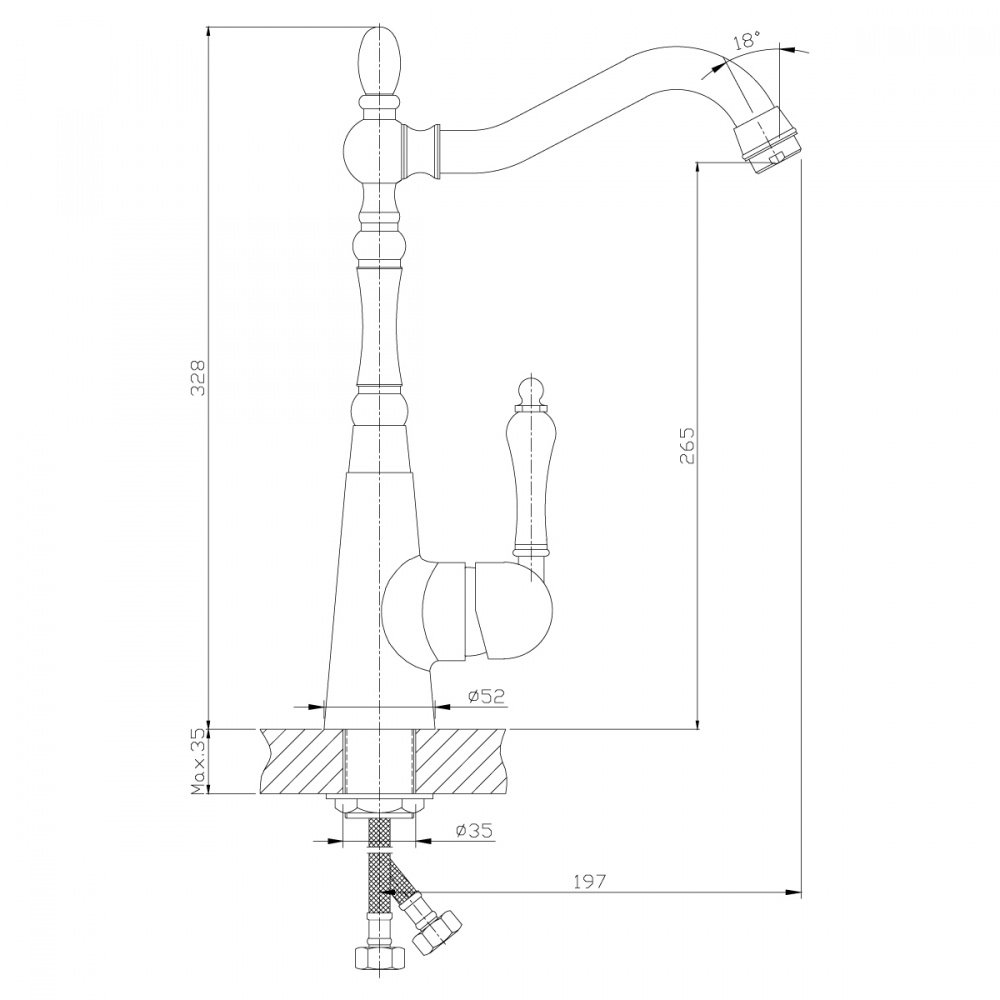 Смеситель Rossinka Z35-20U хром купить,0