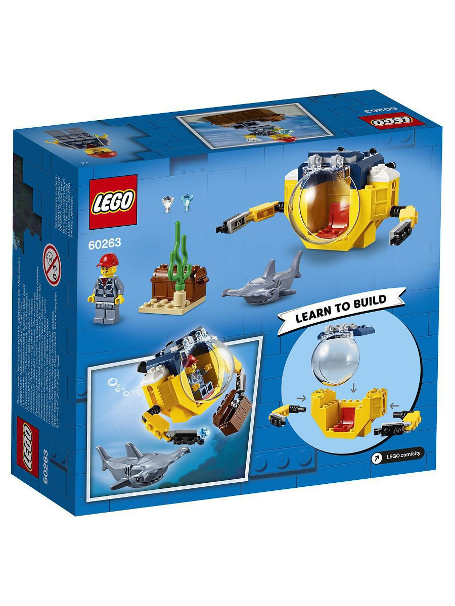 Конструктор Lego City Океан мини-подлодка 60263 купить,NaN