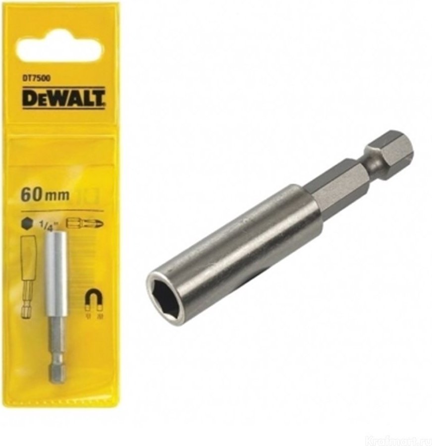 Удлинитель прямой 1/4 DeWALT DT7500, 1 шт купить,NaN