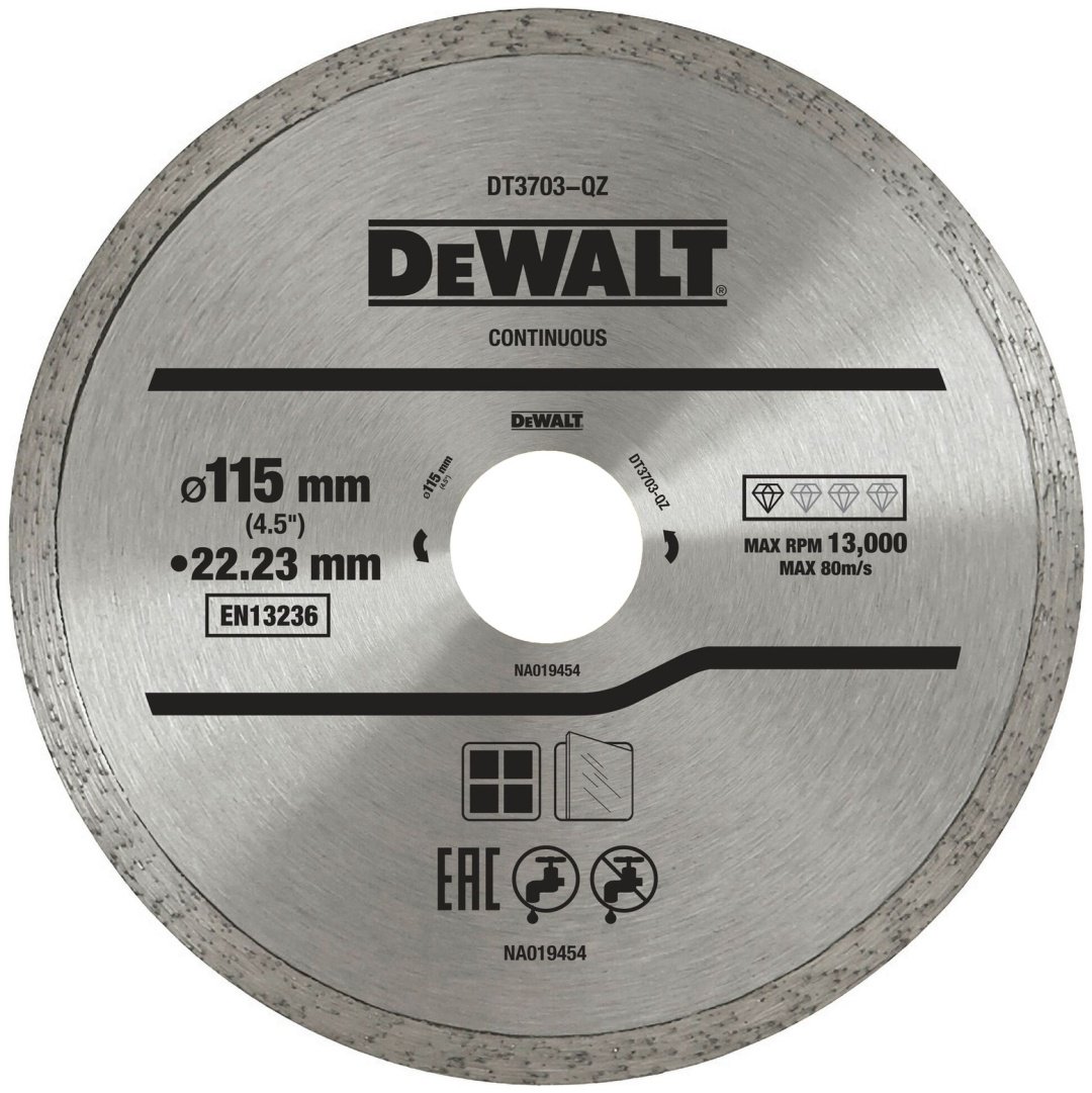 Диск отрезной алмазный 115x22.2х1.6 мм, DeWALT DT3703-QZ
