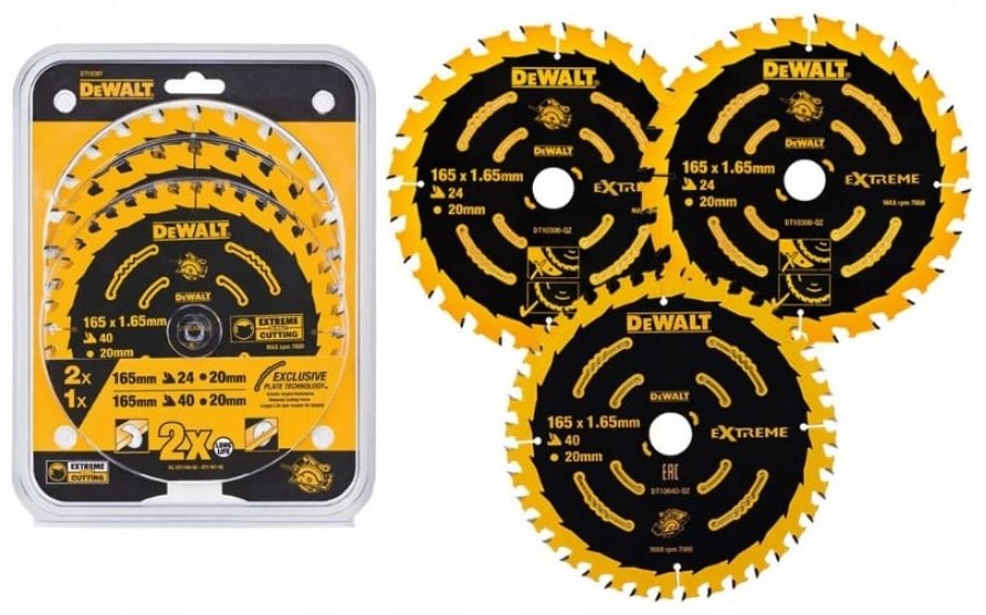 Диск отрезной по дереву 165x20х0.99 мм, DeWALT DT10397