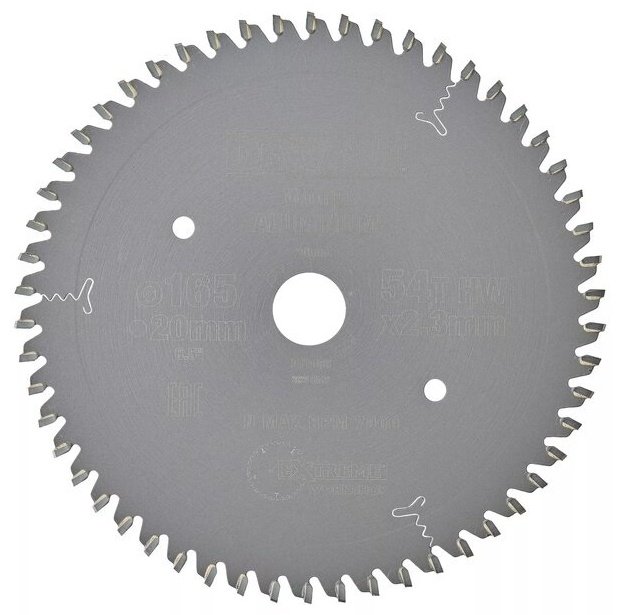 Пильный диск по дереву DeWALT DT1088, 165x20 мм, 54Т