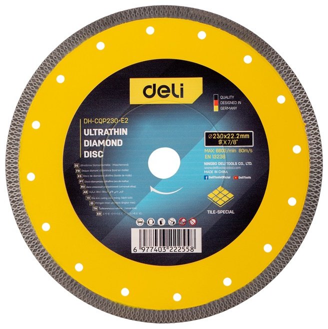 Диск отрезной алмазный 230x22.2х0.9 мм, DELI EDH-CQP230-E2 купить,NaN