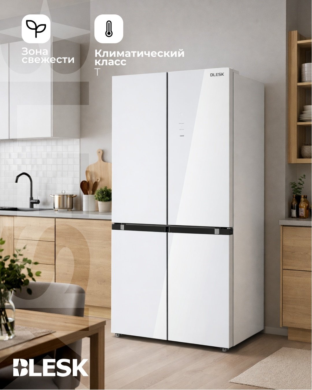 Холодильник Blesk BL-WG611RWEN белый купить,569990