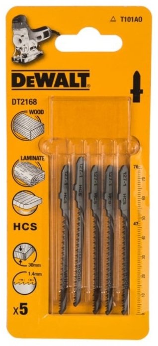 Пилки для лобзика по дереву 5 шт. DeWALT DT2168-QZ