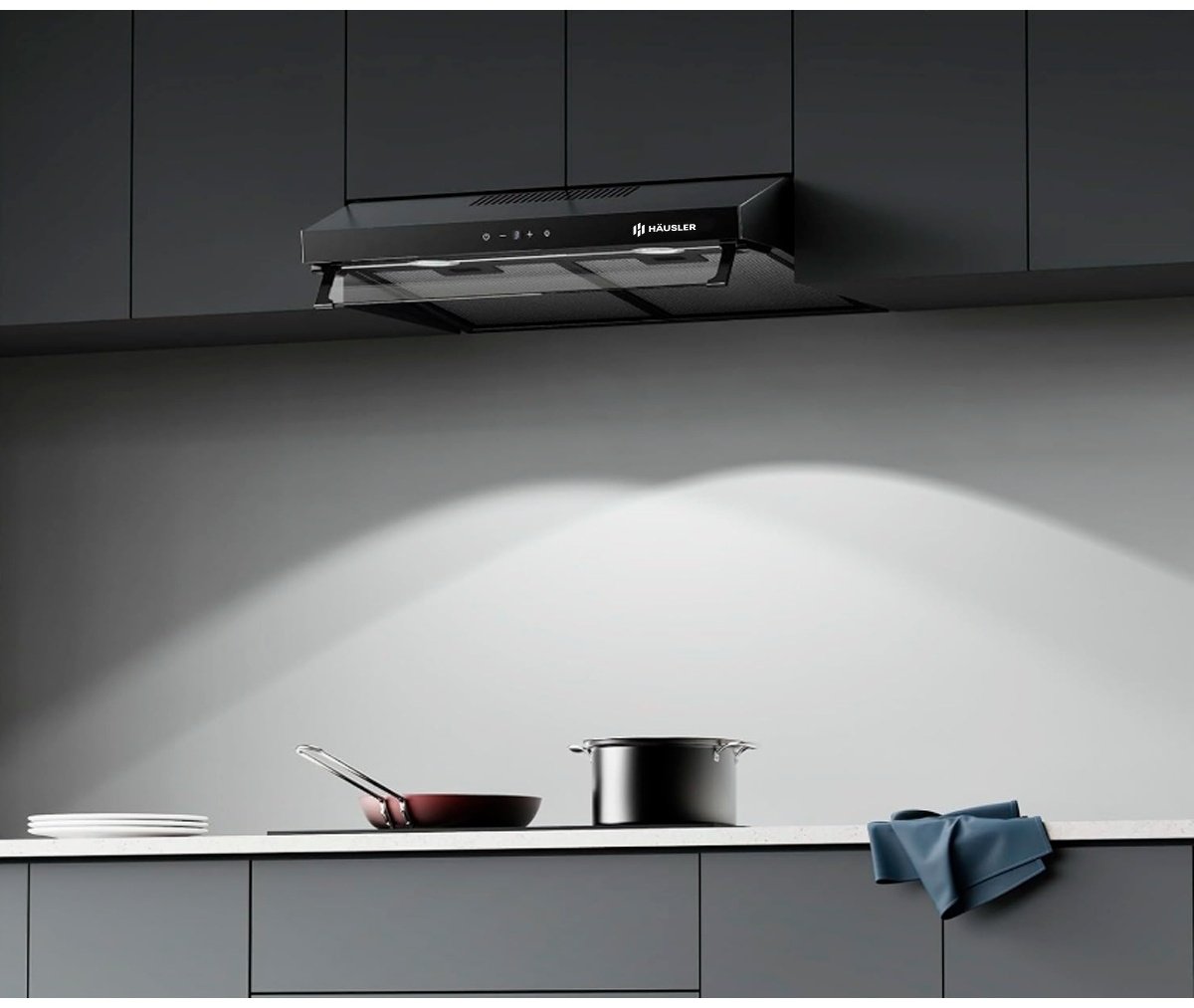 Вытяжка HAUSLER HLS-HD190PW черный купить,NaN