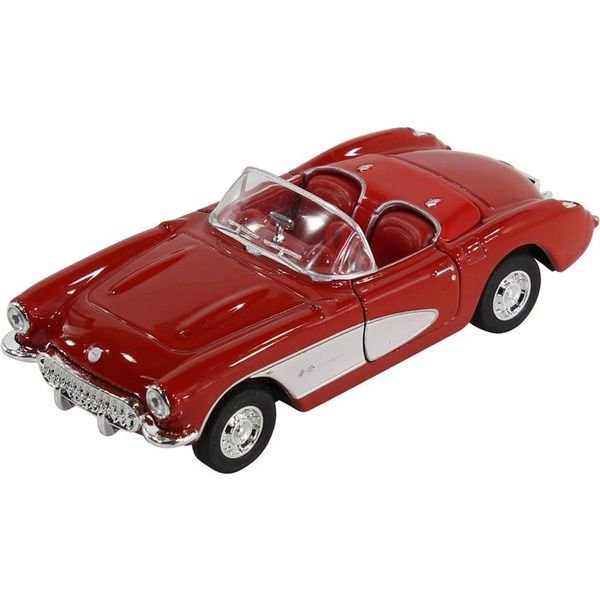 Ретро-машина Welly 1:34-39 Chevrolet Corvette 1957 красная купить,NaN