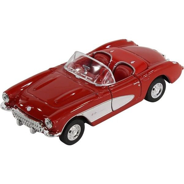 Ретро-машина Welly 1:34-39 Chevrolet Corvette 1957 красная купить,NaN