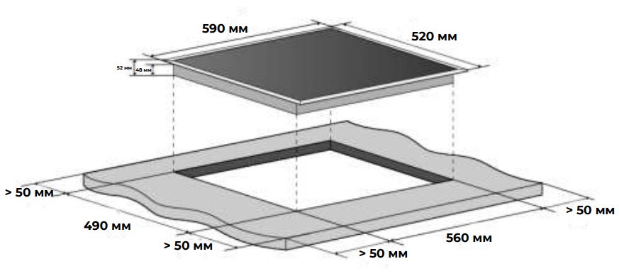 Варочная поверхность MEFERI MEH604BK ULTRA черный купить,NaN