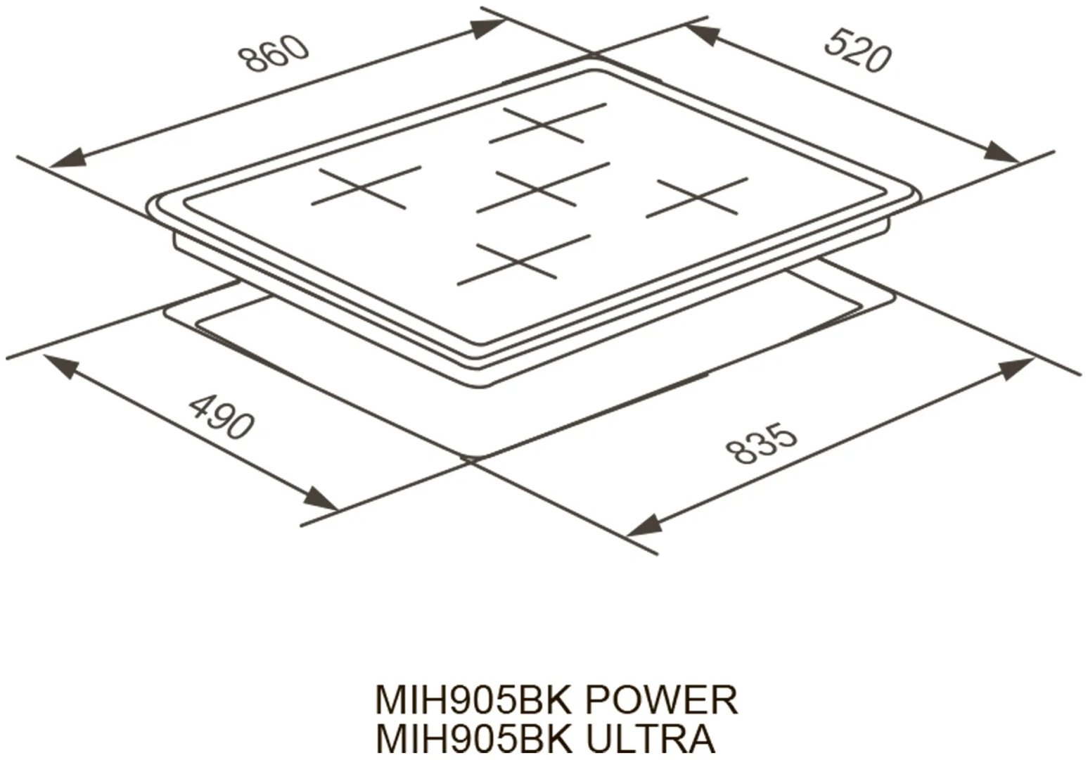 Варочная поверхность MEFERI MIH905BK ULTRA черный купить,NaN