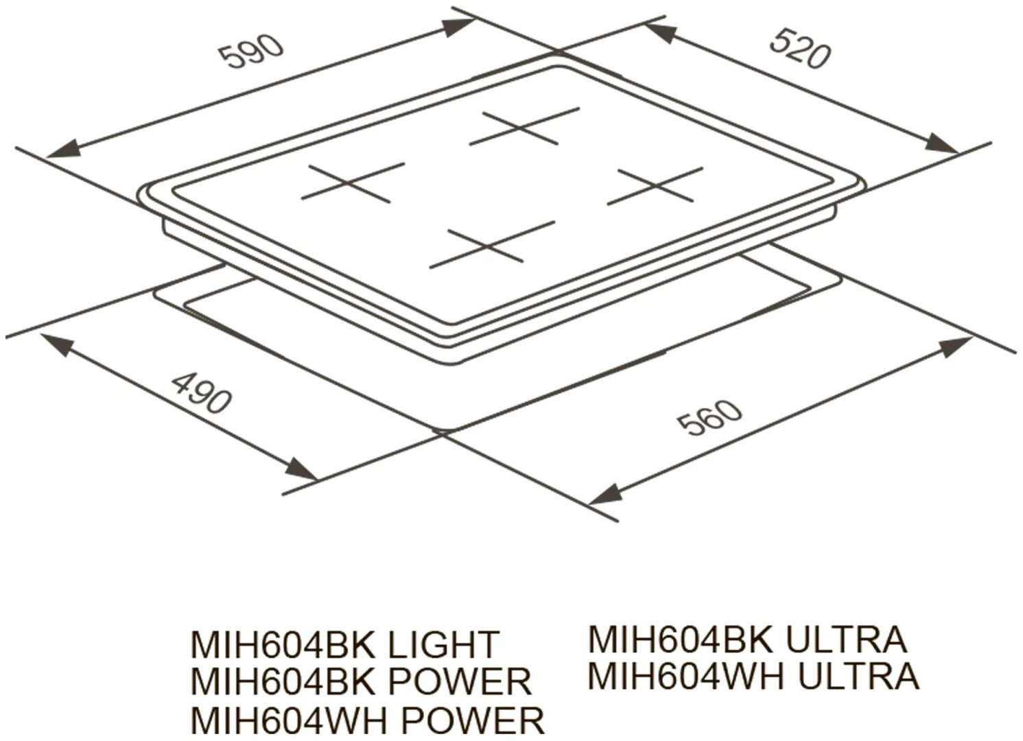 Варочная поверхность MEFERI MIH604BK ULTRA черный купить,NaN