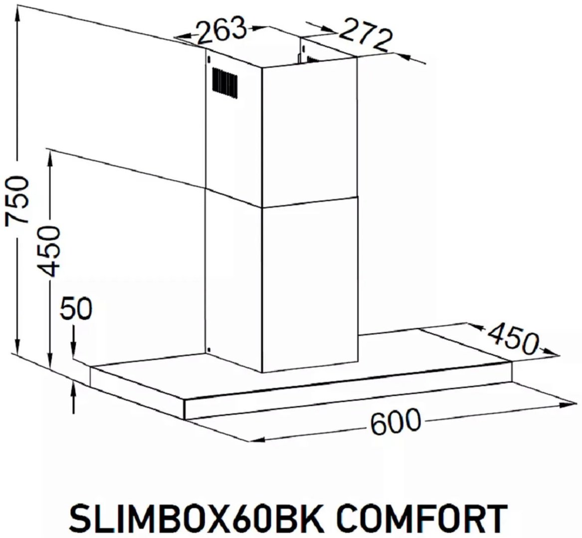 Вытяжка MEFERI SLIMBOX60BK COMFORT черный купить,NaN