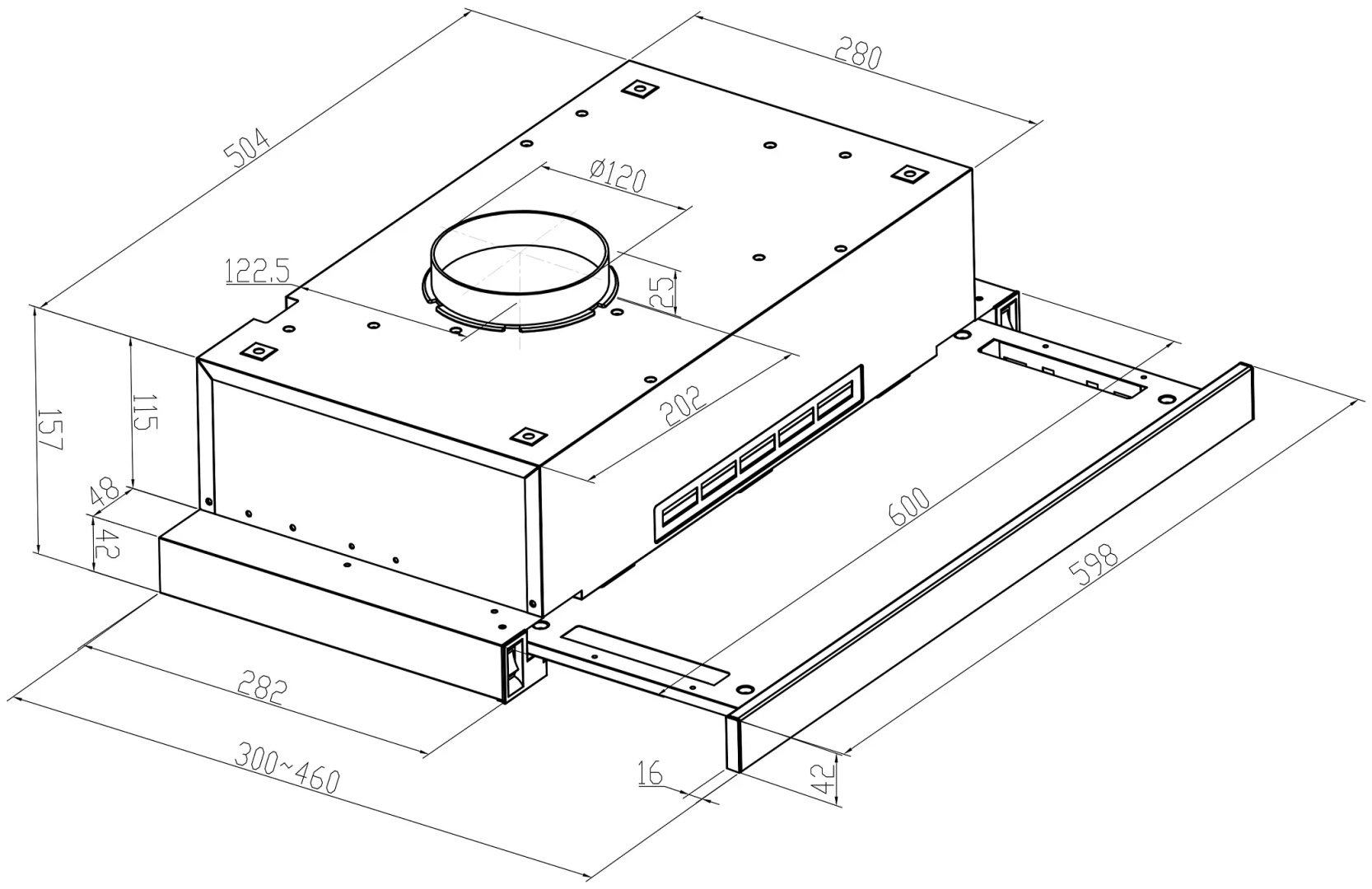 Вытяжка MEFERI SLIDEBOX60WH LIGHT белый купить,NaN