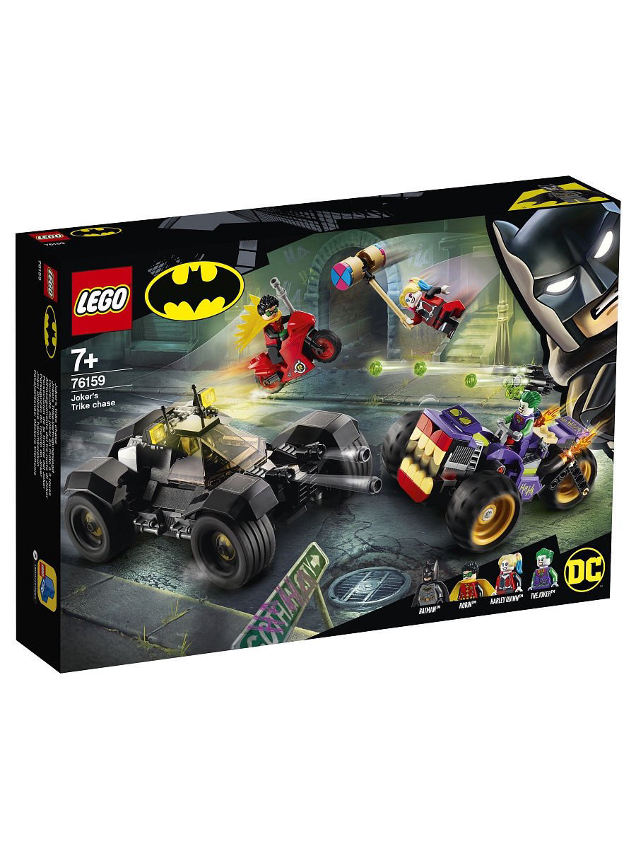 Конструктор Lego DC Comics Super Heroes Побег Джокера на трицикле 76159 купить,NaN