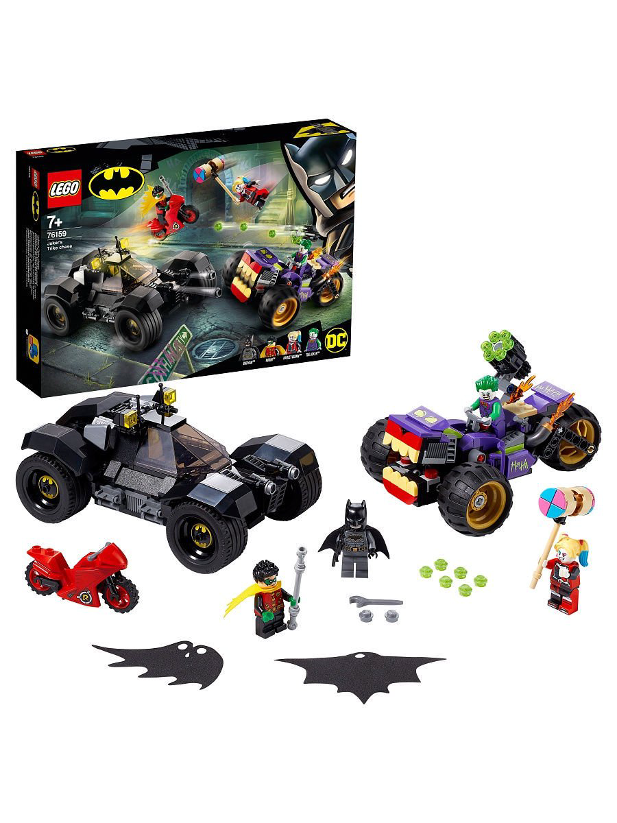 Конструктор Lego DC Comics Super Heroes Побег Джокера на трицикле 76159 купить,NaN