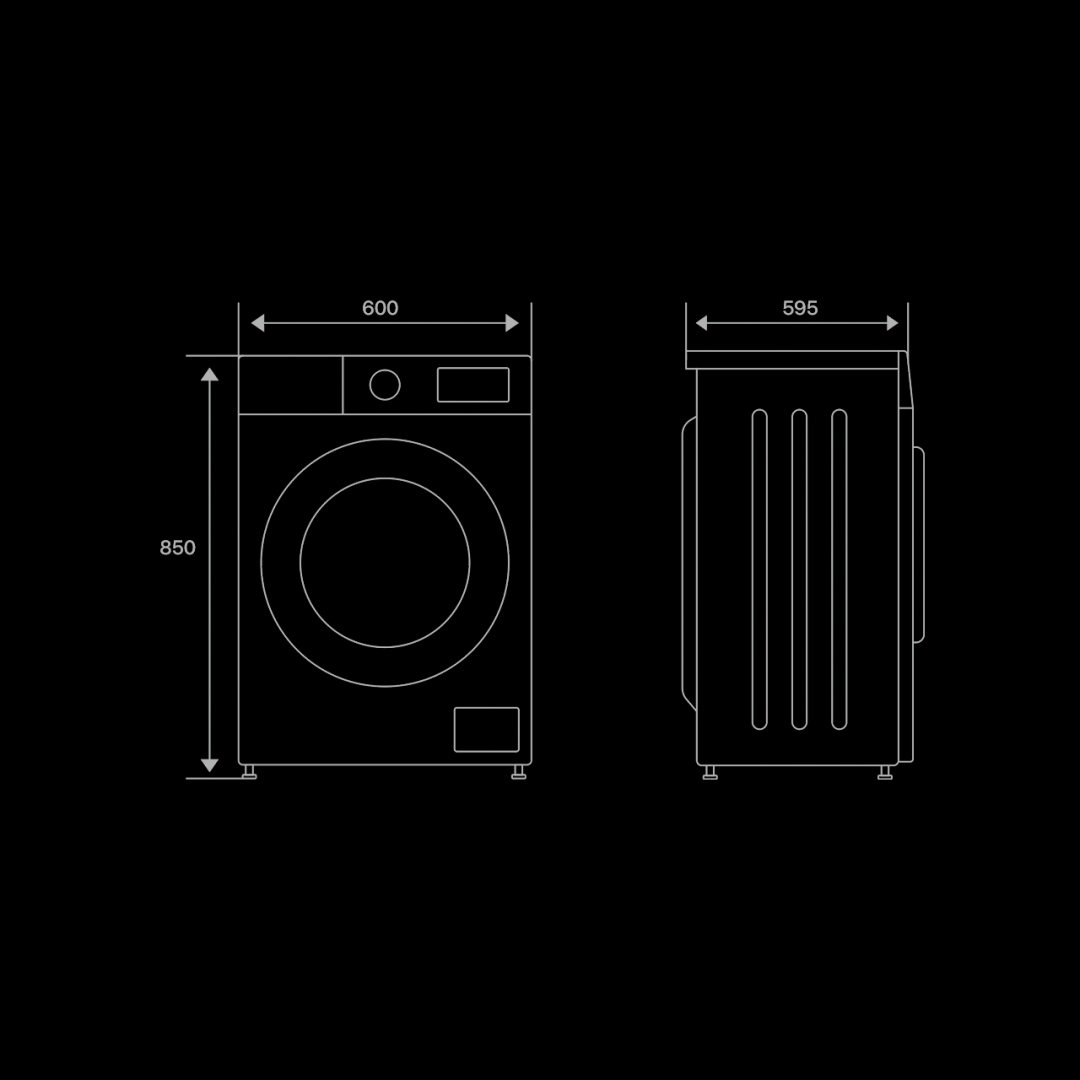 Стиральная машина Hofmann WM10512D75SBDG/HF серый купить,NaN
