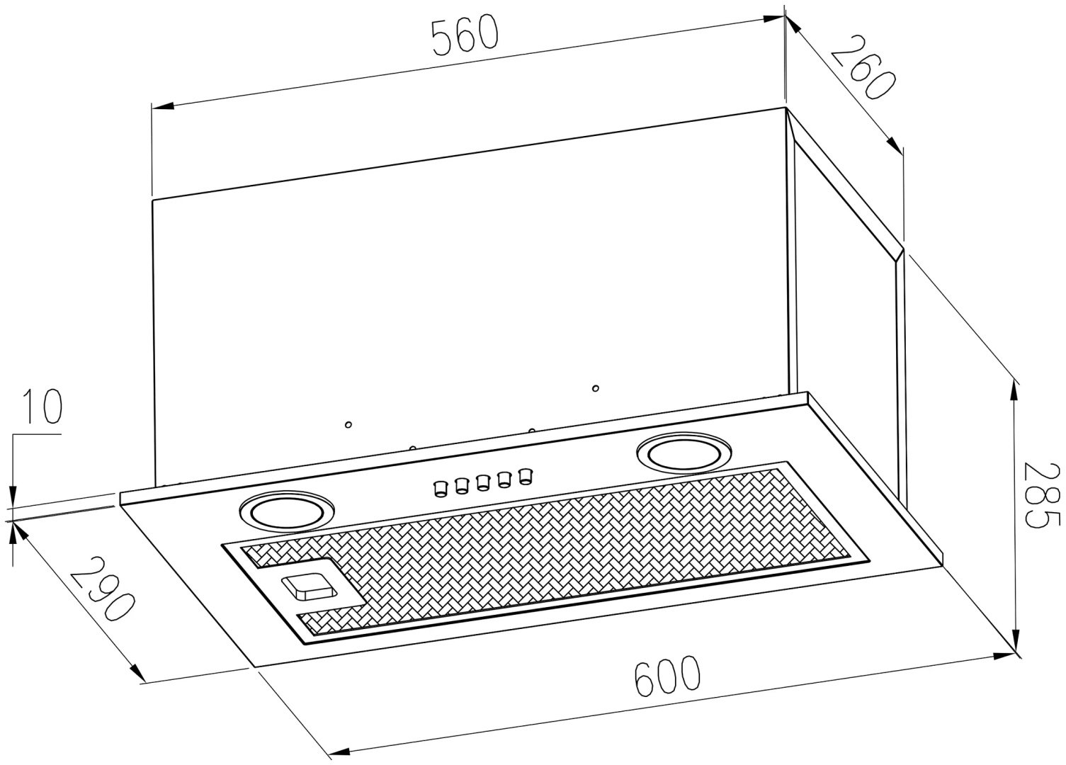 Вытяжка MEFERI INBOX60WH ULTRA белый купить,NaN
