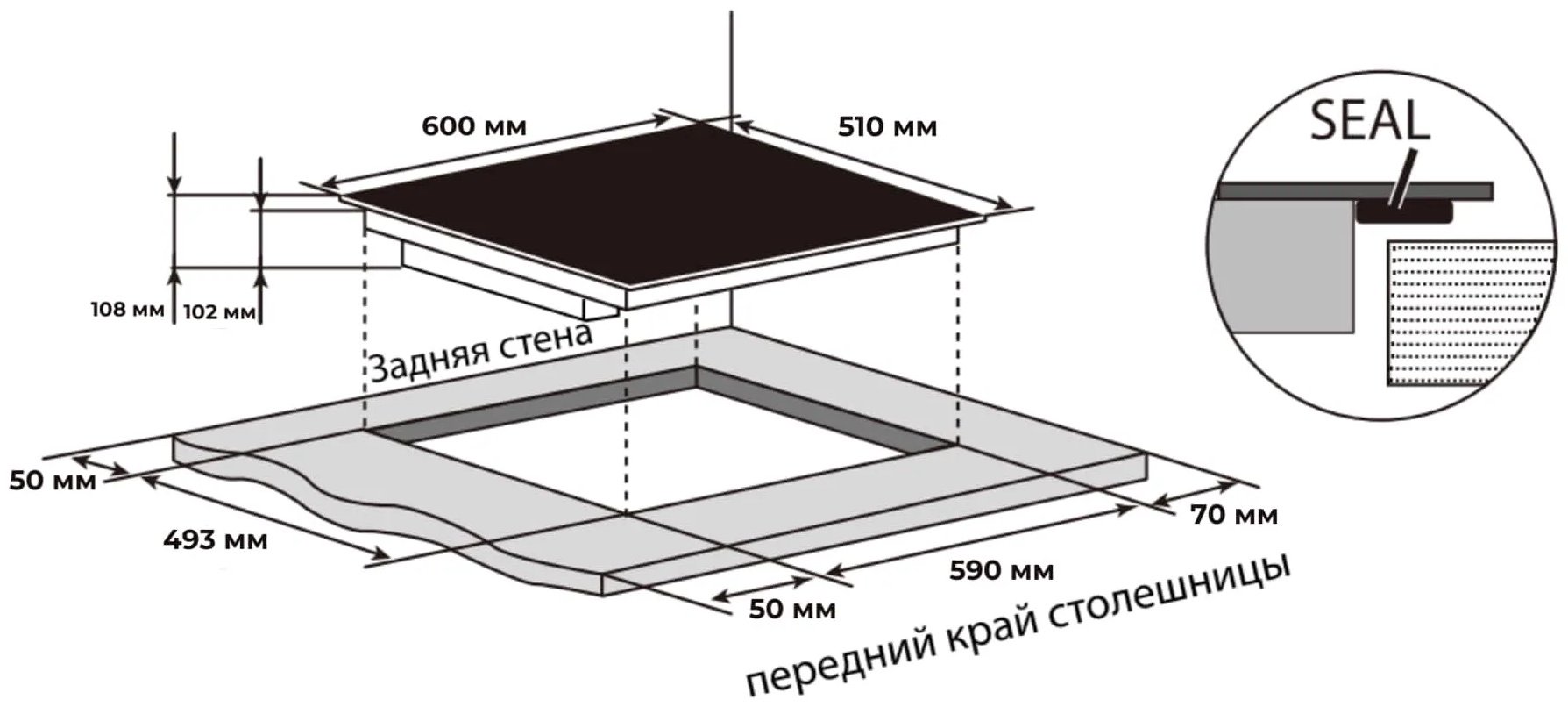 Варочная поверхность MEFERI XSMART60BK ULTRA черный купить,NaN