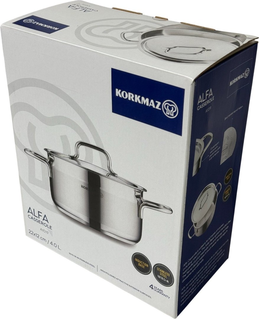 Кастрюля Korkmaz Alfa Casserole 22х12см 4л купить,NaN