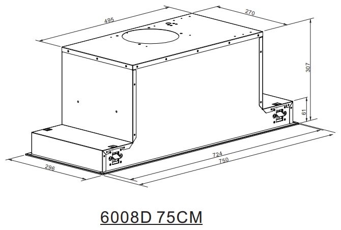 Вытяжка Hofmann HIB75BG1HF черный купить,NaN